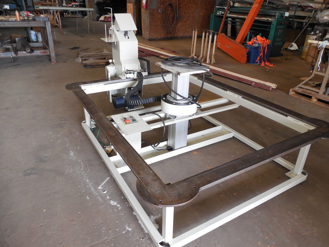 Tape edge machines in the rebuild bay